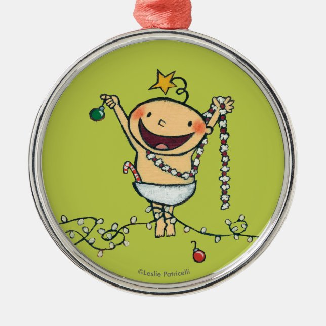 Mig förmiddag en julgran! julgransprydnad metall (Framsidan)