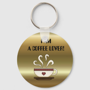MIG FÖRMIDDAG EN KAFFEÄLSKARE! keychain Nyckelring