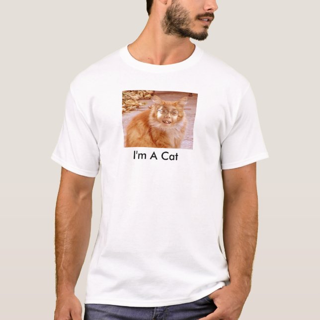 Mig förmiddag en katt t-shirt (Framsida)