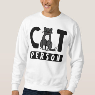 Mig förmiddag en kattperson långärmad tröja