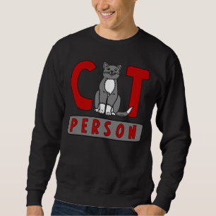 Mig förmiddag en kattperson sweatshirt