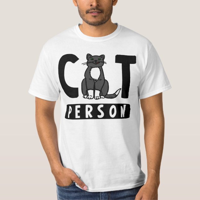 Mig förmiddag en kattperson tee (Framsida)