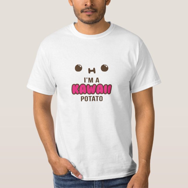 Mig förmiddag en Kawaii potatisT-tröja Tee (Framsida)