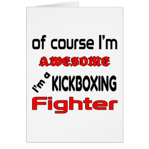 Mig förmiddag en Kickboxing kämpe Hälsningskort