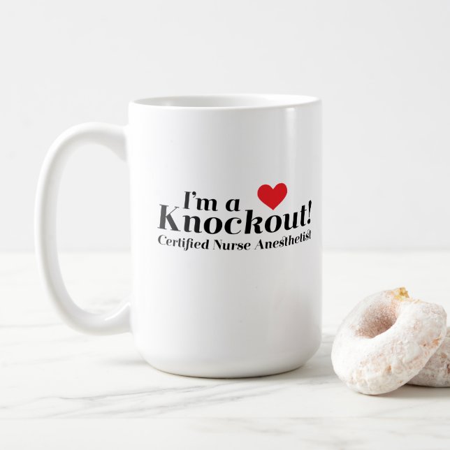 Mig förmiddag en knockout! CRNA Kaffemugg (Med munk)
