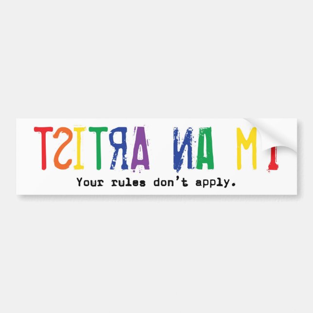 Mig förmiddag en konstnär (bildekalet) bildekal (Framsidan)