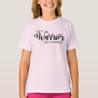 Mig förmiddag en krigare inte en Princess Barn T-shirt