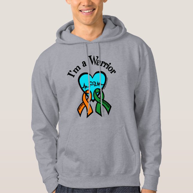 Mig förmiddag en krigare/pratigt hoodie (Framsida)