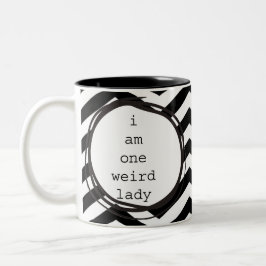 Mig förmiddag en kuslig dam Två-Tonad mugg