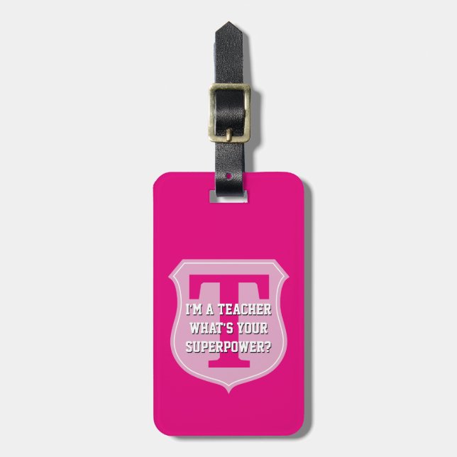 Mig förmiddag en lärare vad är dina bagagebricka (Vertikal Framsida)