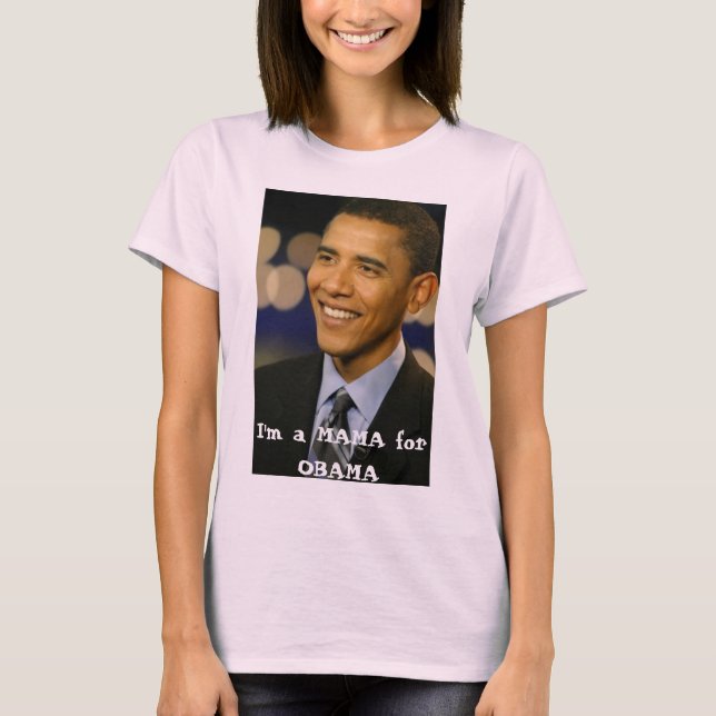 Mig förmiddag en MAMMA för OBAMA T Shirt (Framsida)