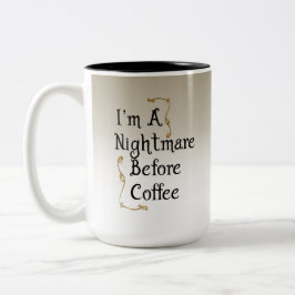 Mig förmiddag en mardröm för kaffe Två-Tonad mugg