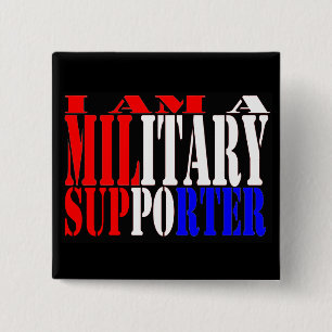 Mig förmiddag en militär supporter knapp