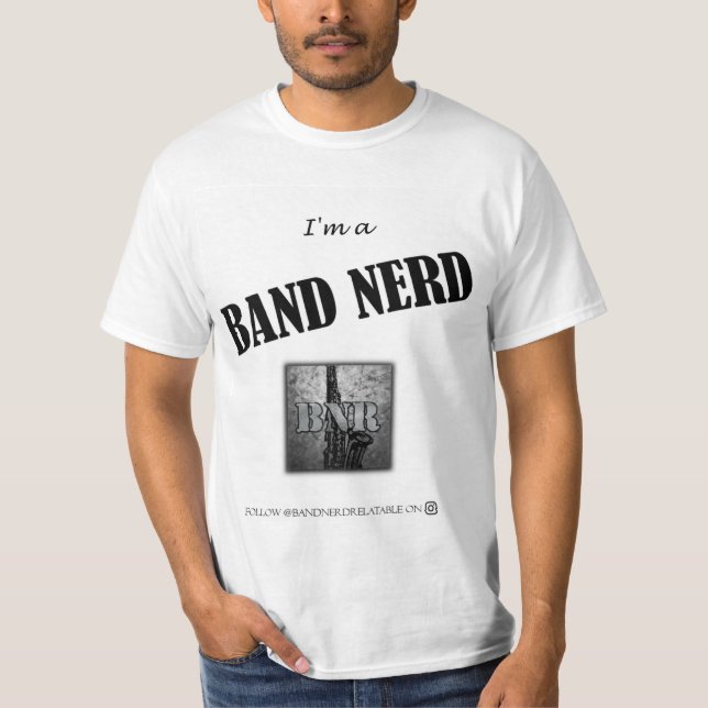 Mig förmiddag en musikbandNerd Tee Shirt (Framsida)