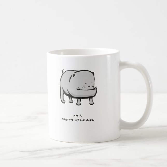 mig förmiddag en nätt liten flicka kaffemugg (Höger)