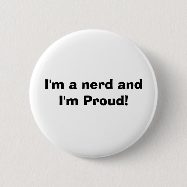 Mig förmiddag en nerd och stolt I-förmiddag! Knapp (Framsida)