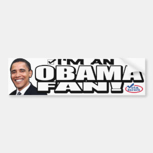 Mig förmiddag en Obama fläkt! Bildekal