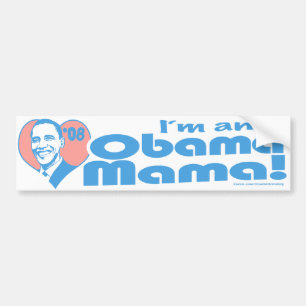 Mig förmiddag en Obama mammabildekal Bildekal