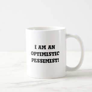 Mig förmiddag en optimistisk pessimist! kaffemugg