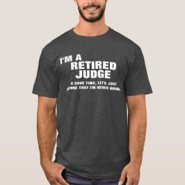 Mig förmiddag en pensionerad domare som sparar tee shirt