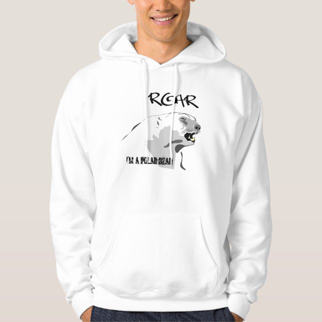 Mig förmiddag en polar björn hoodie (Framsida)