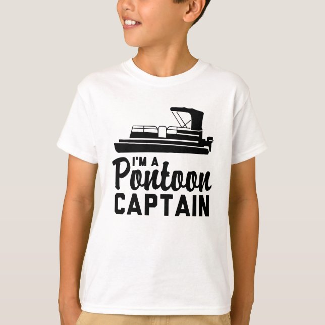 Mig förmiddag en Pontoonkapten T-shirt (Framsida)