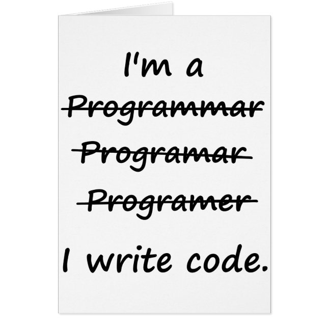 Mig förmiddag en programmerare som jag skriver hälsningskort (Framsidan)