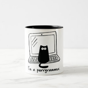 Mig förmiddag en purrgrammer Två-Tonad mugg