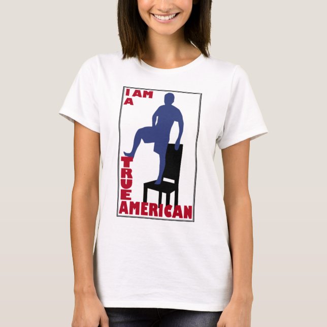 Mig förmiddag en riktig amerikan tee shirt (Framsida)