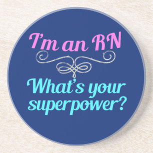 Mig förmiddag en RN-Superhero Underlägg Sandsten