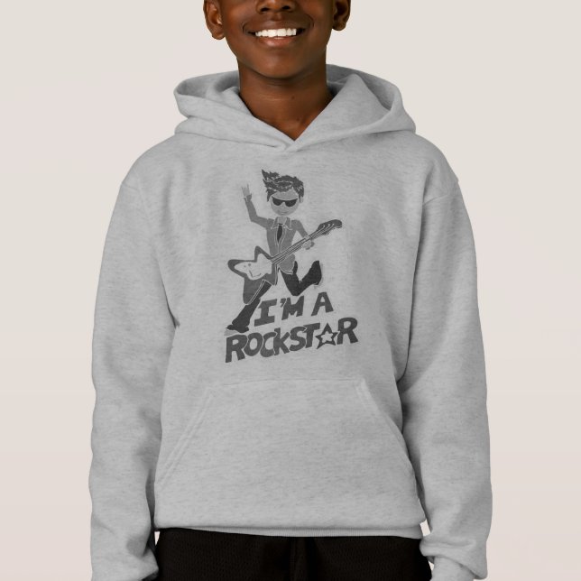 Mig förmiddag en rockstar pojkehoodie tee shirt (Framsida)