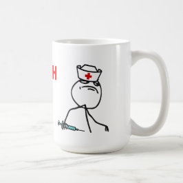 Mig förmiddag en sjuksköterska kaffemugg