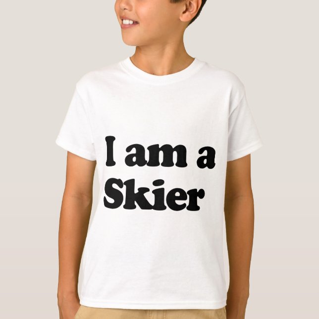 Mig förmiddag en Skier T Shirt (Framsida)