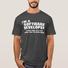 Mig förmiddag en softwarebärare som sparar Time T-shirt