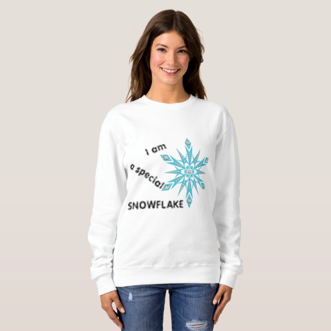 Mig förmiddag en speciell SNOWFLAKE T-shirt (Hel framsida)