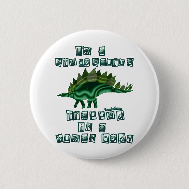 Mig förmiddag en Stegosaurus Knapp (Framsida)