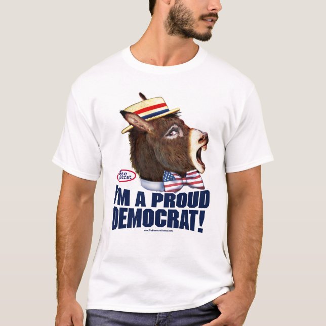 Mig förmiddag en stolt demokratskjorta t shirt (Framsida)