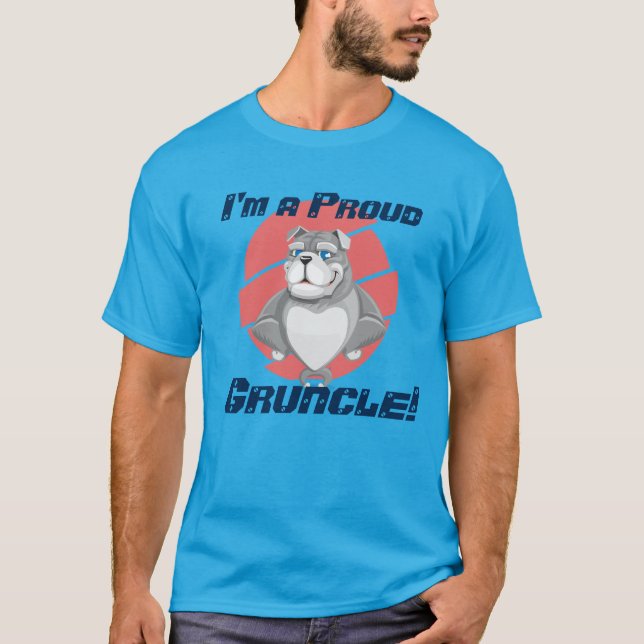 "Mig förmiddag en stolt Gruncle!", med grå T-shirt (Framsida)