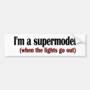 Mig förmiddag en Supermodel Bildekal