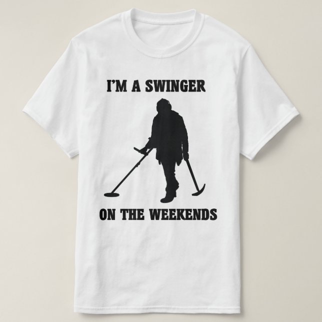 Mig förmiddag en swinger på helgt-skjortan t-shirt (Design framsida)