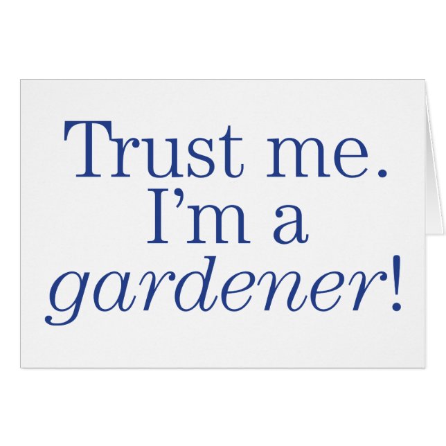 Mig förmiddag en trädgårdsmästare hälsningskort (Framsidan Horizontal)