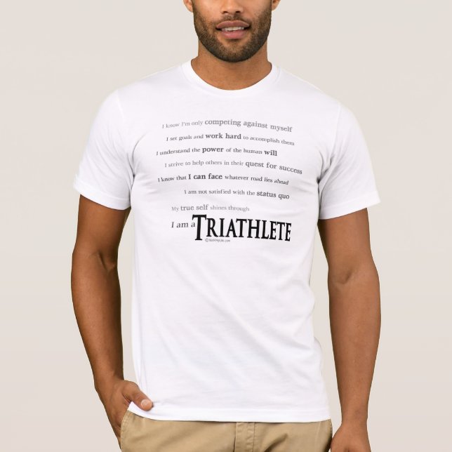 Mig förmiddag en Triathlete Tee Shirt (Framsida)