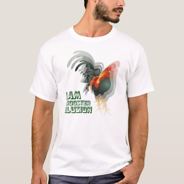 Mig förmiddag en tuppillusion t-shirt (Framsida)