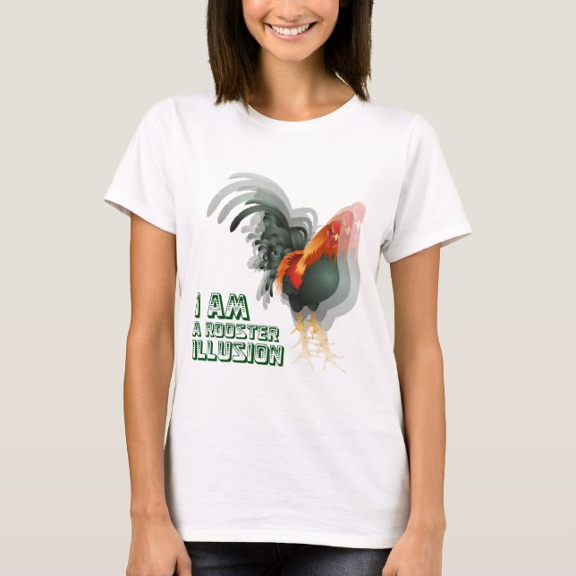 Mig förmiddag en tuppillusion tee shirt (Framsida)