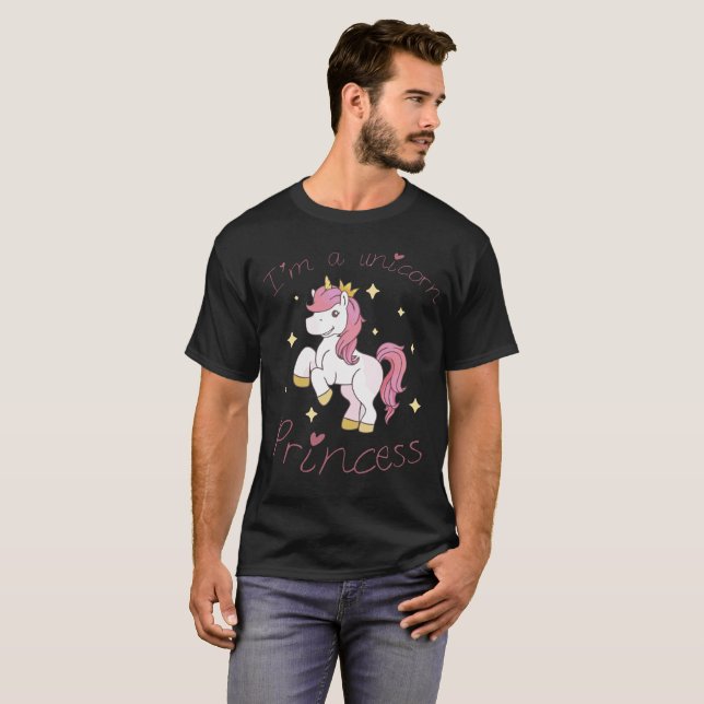 Mig förmiddag en UnicornPrincess Tee Shirt (Hel framsida)