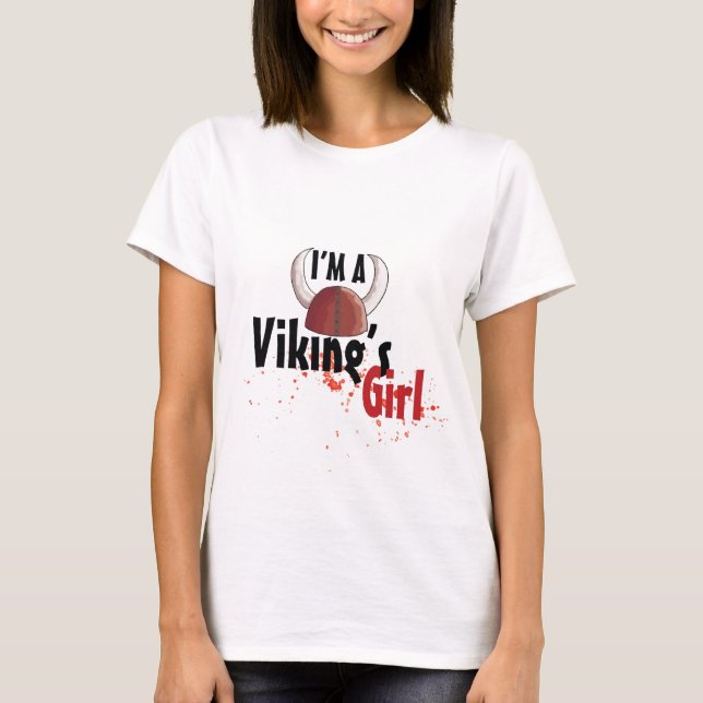 Mig förmiddag en Vikings flicka Tee Shirt (Framsida)