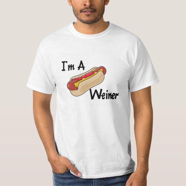 Mig förmiddag en Weiner T-tröja Tee Shirt (Framsida)