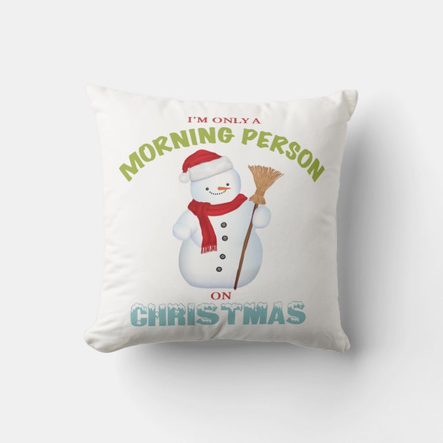 Mig förmiddag, endast som en morgonperson på jul kudde (Framsida)