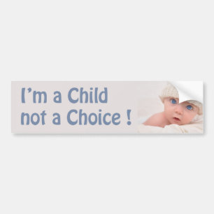 mig förmiddag ETT BARN INTE ETT PRIMAT! PROLIFE Bildekal