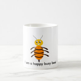 Mig förmiddag ett lyckligt upptaget bi! kaffemugg